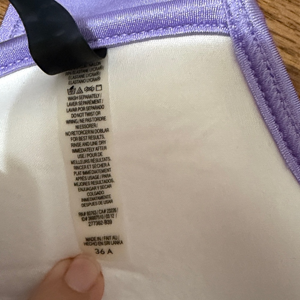 Victoria's Secret Lavender Twist Push Up Bikini Top Size 36A - Picture 9 of 9